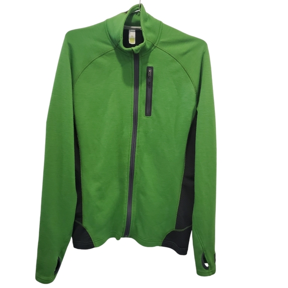 Smartwool Men's Size Medium Green Full Zip Merino Wool Jacket